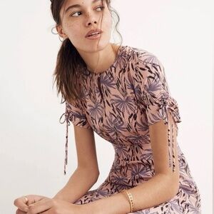Madewell 100% Silk Oasis Palm Maxi Dress